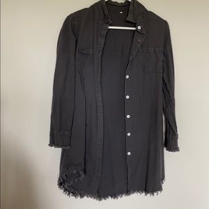 Button up black tunic